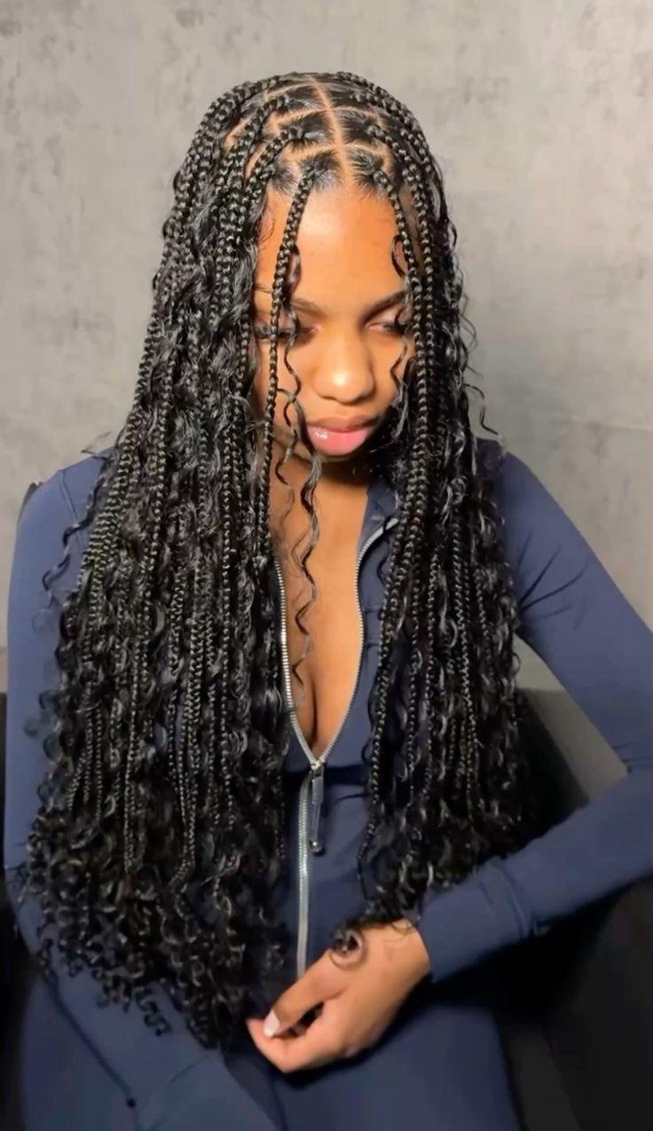 Boho Knotless Braids