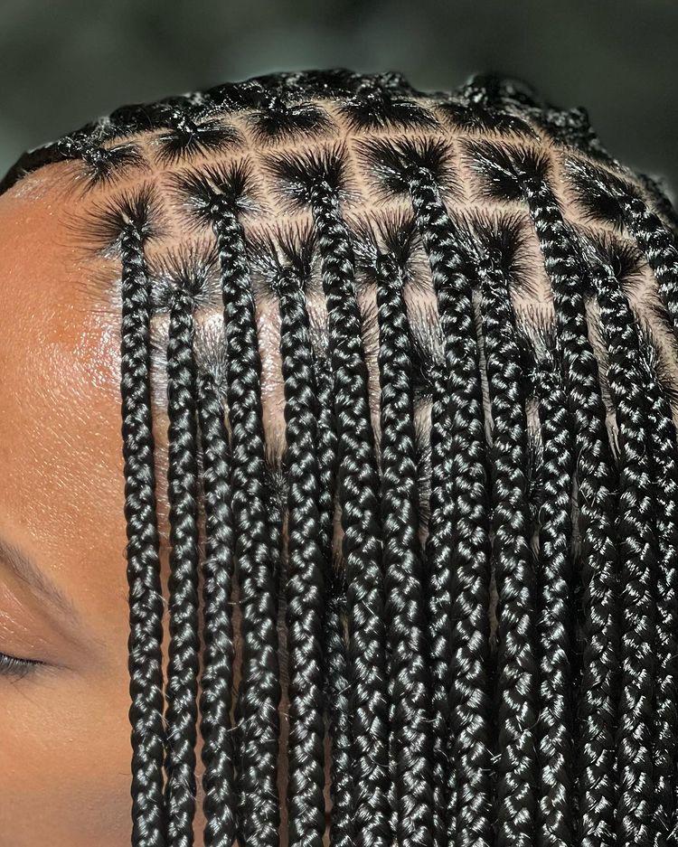Small knotless braids